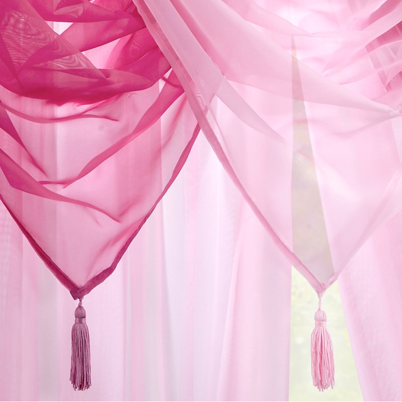 Hurtado Solid Colour Swag Window Pelmet, Pink/Cerise