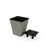 2-Pack Smart Self-Watering Square Planter For Indoor And Outdoor - Hand Woven Wicker - Gray-2034608848