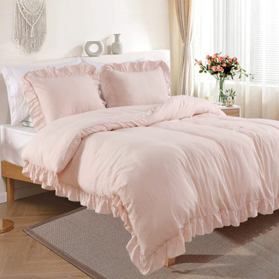 Soft Washed Vintage French Country Duvet Cover Set