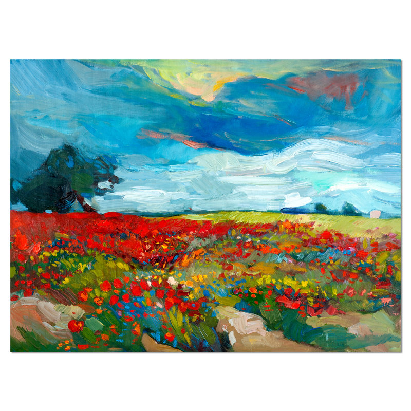 « color fleur fields », impression sur toile, H 20 po x l 20 po x P 1 po