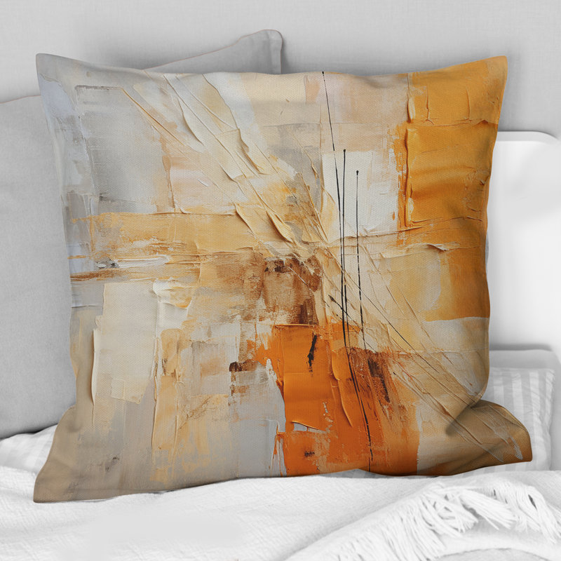 Coussin décoratif Glam Orange Beige Collage IV