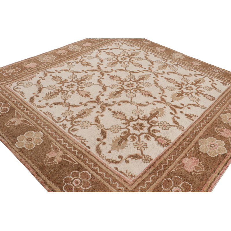 Hand Knotted Wool Floral Area Rug