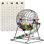 Ensemble de jeu de bingo GSE avec cage de bingo géante et balles de bingo de ping-pong 1,5 po, planche principale en plastique