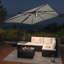 Parasol en porte-à-faux de patio en aluminium 13 pi avec bandes lumineuses amovibles 13 pi-170617822