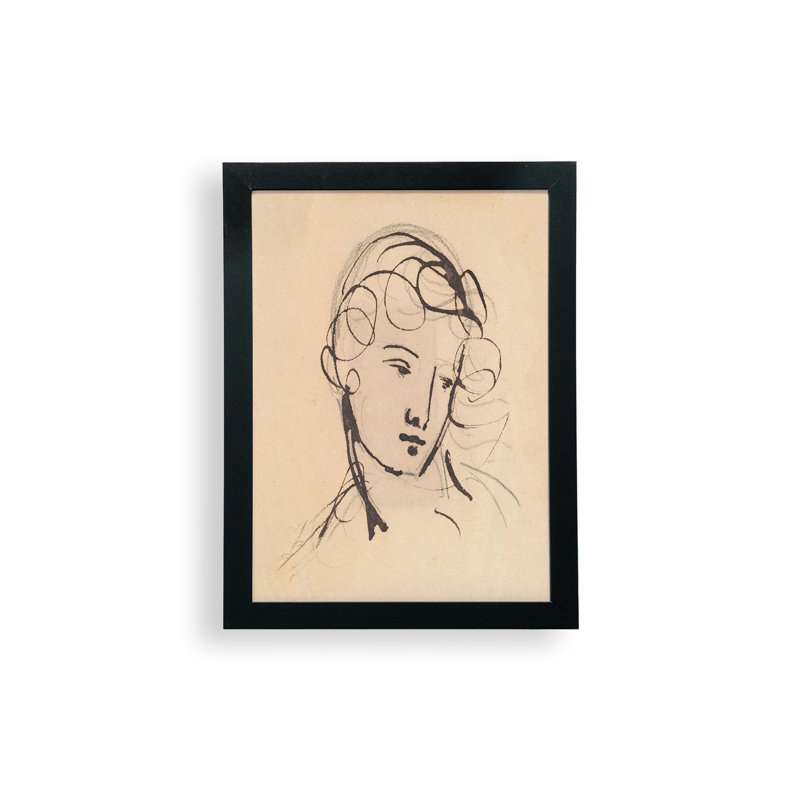 Benjamin Robert Haydon, portrait, étude encadrée sur papier