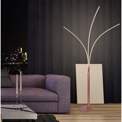 Geigle 92'' LED Arched Floor Lamp with USB