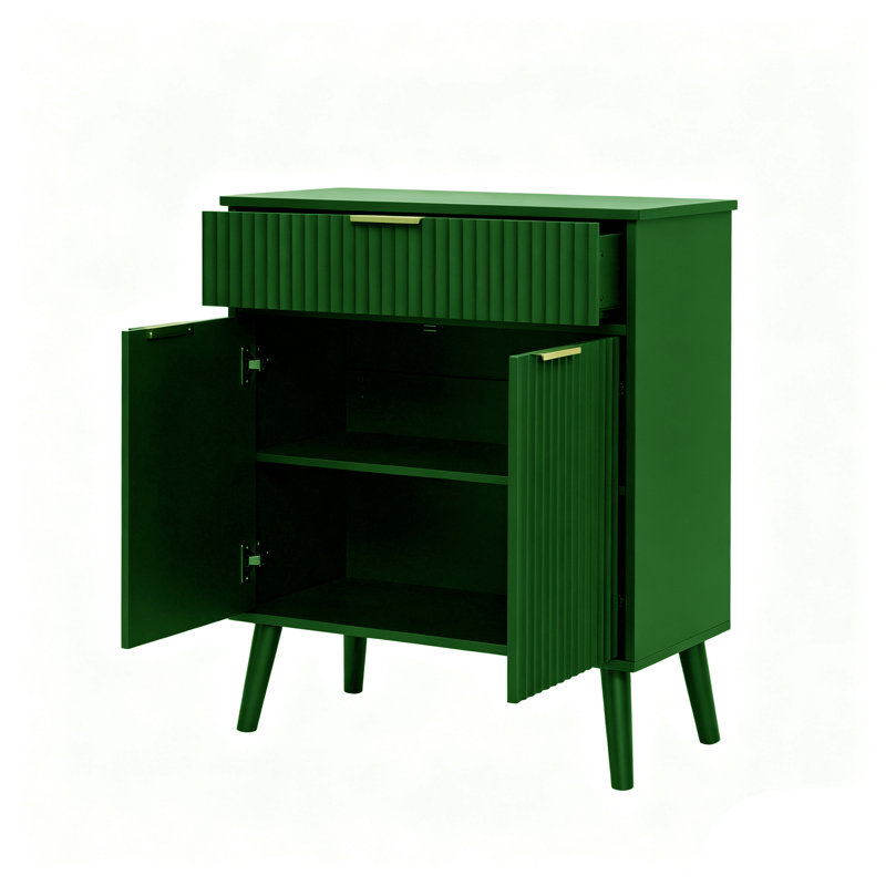 Buffet rétro avec tiroirs et portes, Vert