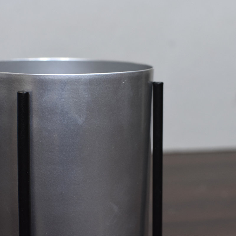 Handmade Metal Pot Planter, Silver