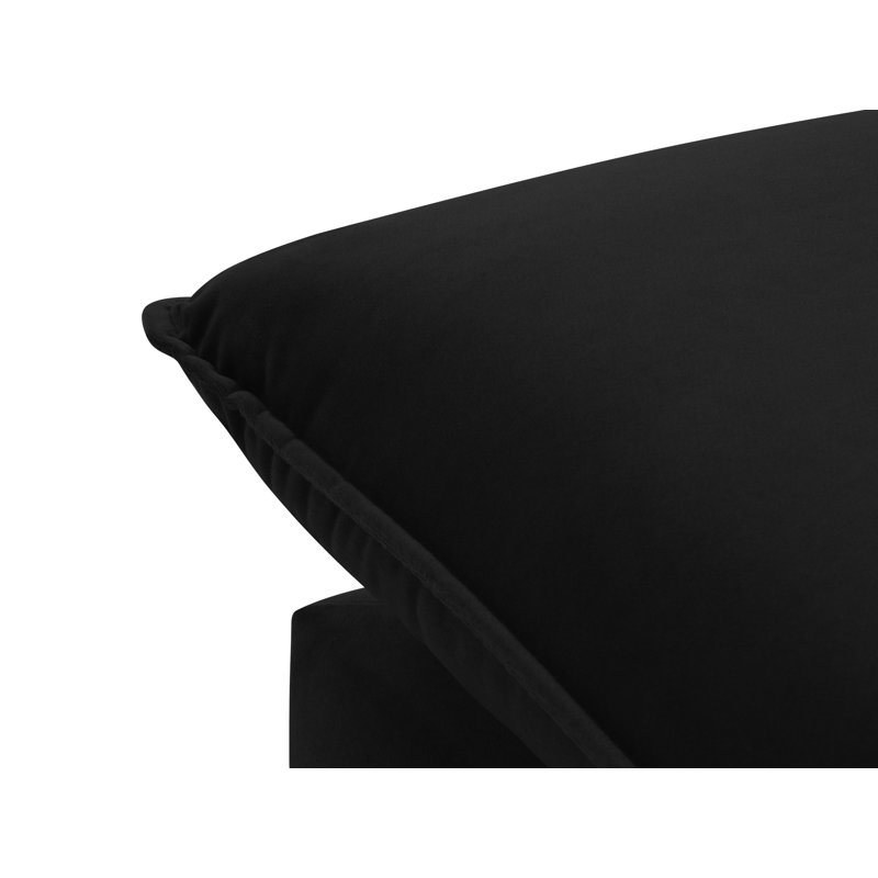 Adoraim Velvet Chaise Lounge, Gold, Left-Arm Chaise, Black