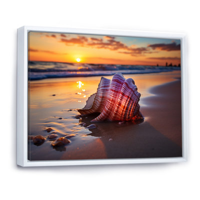 Coucher de soleil sur la plage, «Sunset Shores», art mural plage