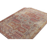 Distressed Homage Hand Knotted Wool Geometric Area Rug