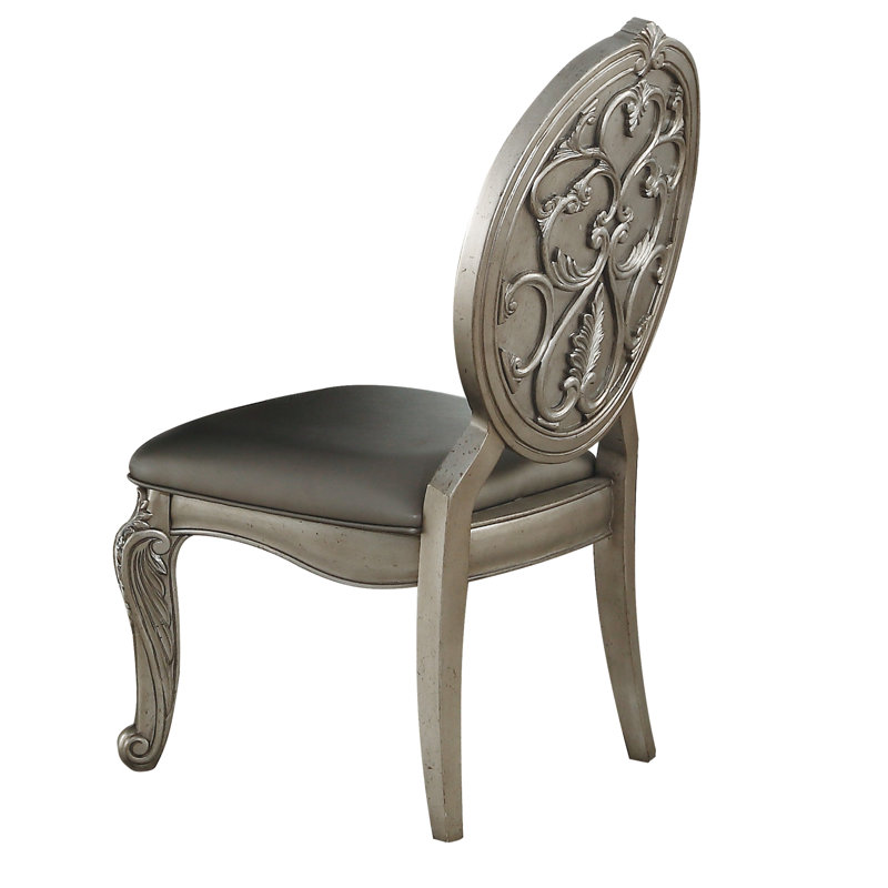 Chaise d'appoint rembourrée Lompoc en argent antique (ensemble de 2)