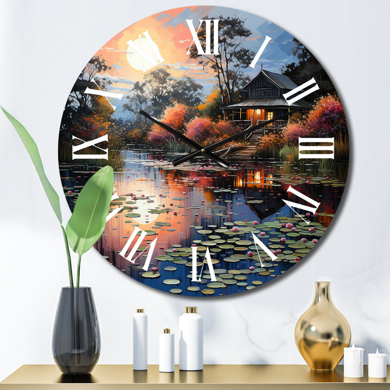 Horloge murale Lakehouse Shades of Tranquility, Petit