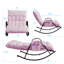 Chaise berçante inclinable réglable avec poche latérale rose-130675535