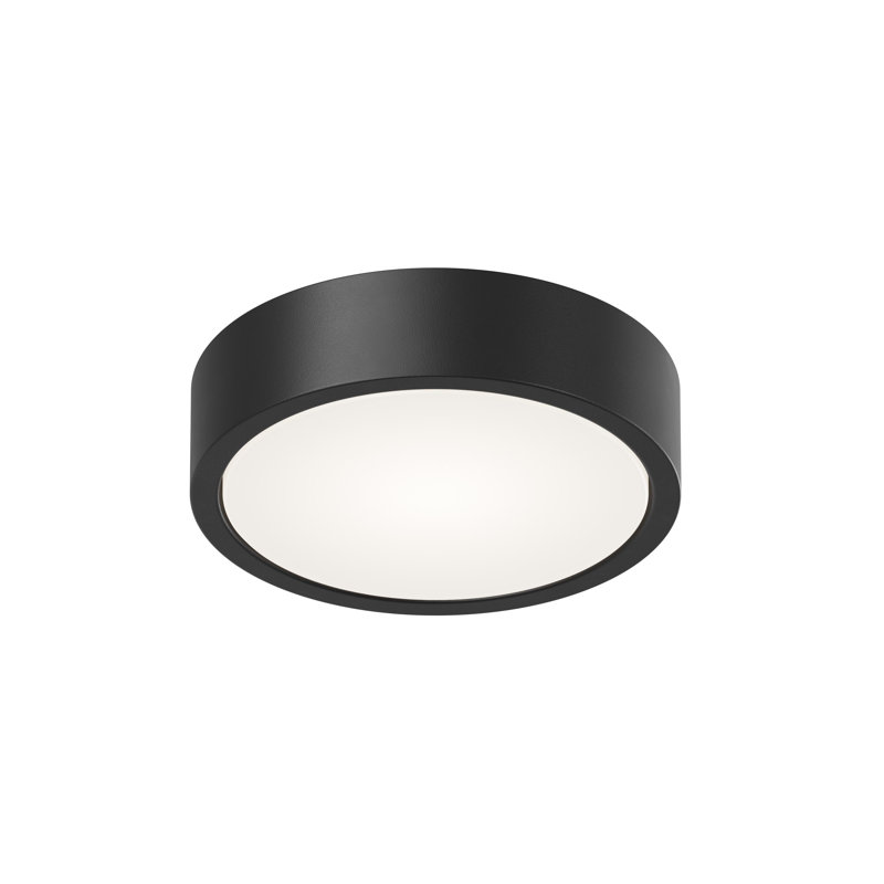 Rizo 1-Light Integrated LED Matte Black Ceiling Fan Light Kit with Shatterproof Shade, Matte Black