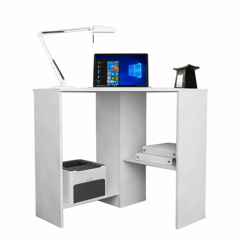 Denniston Corner Computer Desk, White, White