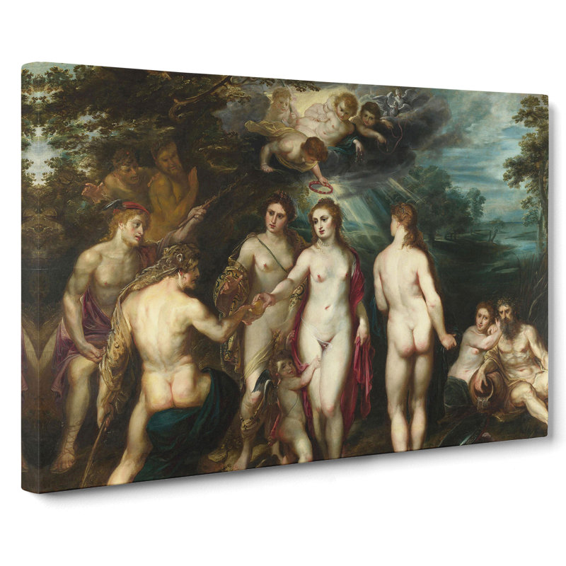 Judgement Of Paris by Peter Paul Rubens - Wrapped Canvas Painting, 35cm H x 50cm W x 3cm D