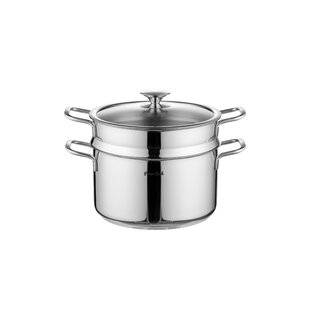 Steamer Pot for Cooking 12 inch Steam Pots with Lid 5-tier Multipurpose  Stainless Steel Steaming Pot Cookware with Handle for Vegetable, Dumpling,  Stock, Sauce, Food 