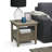 Warm Shaker 48" Solid Wood Coffee Table and Acadian 24" Solid Wood Nightstand (Set of 2), Distressed Grey, Transitional Style