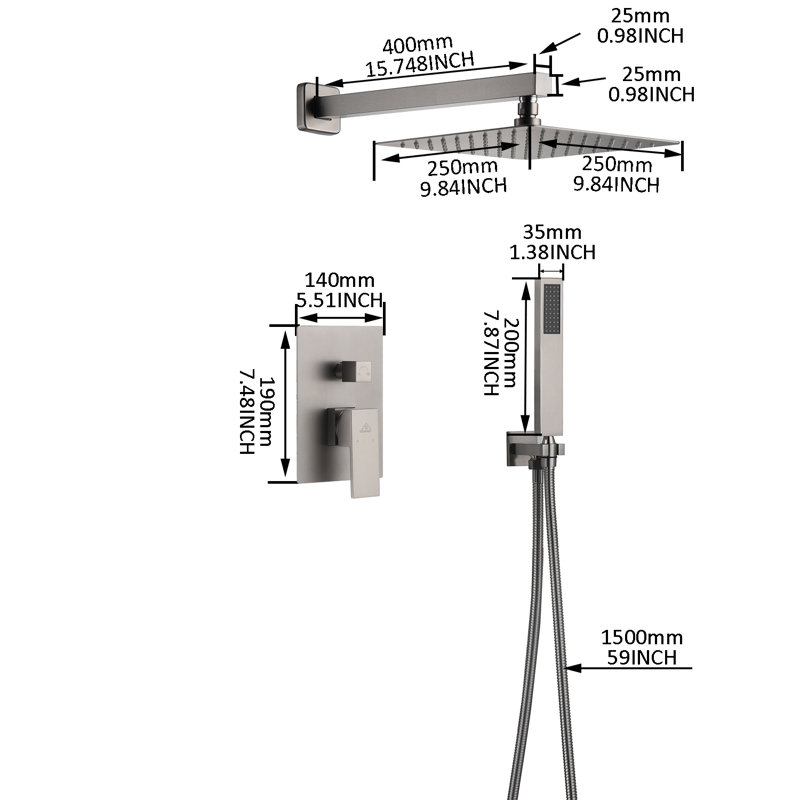 with Rough in-Valve, Brushed Nickel