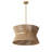 8-lamp brown iron hemp rope adjustable pendant light
