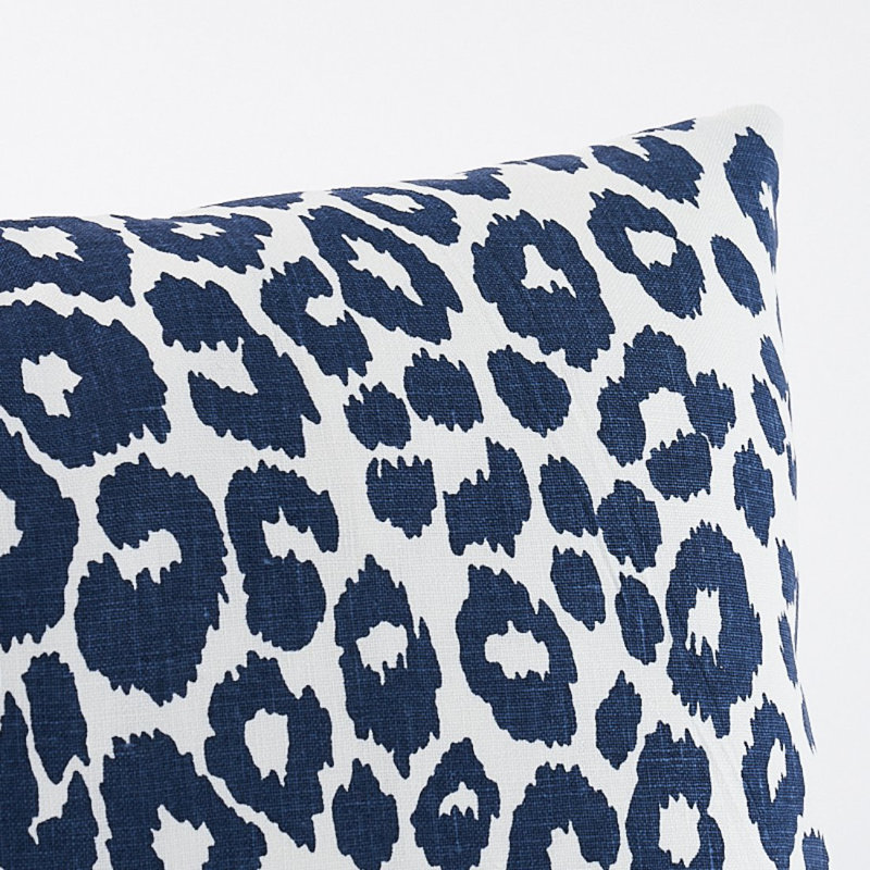 Iconic Leopard Pillow, 14" x 20", Graphite