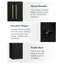 Armoire de 71 po de hauteur avec 4 portes, armoire de rangement pour garde-manger, armoire de garde-manger autoportante, huche de cuisine avec poignées dorées pour la salle à manger, salle de bain, noir-990038481