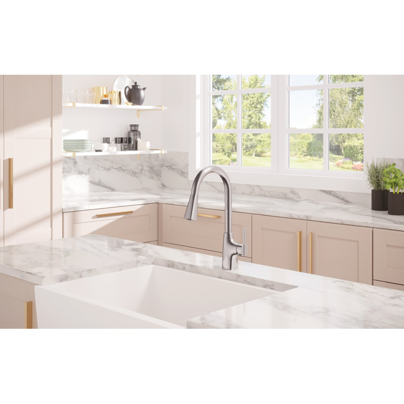Pull Down Single Handle Kitchen Faucet, Chrome