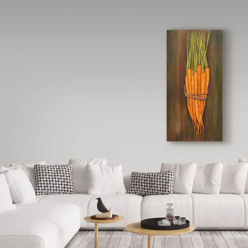 Dougray «Carrots», reproduction de peinture acrylique sur toile tendue, H 47 po x l 24 po x P 2 po