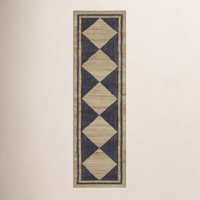 Orchard Black Hand-Woven Geometric Jute Rug