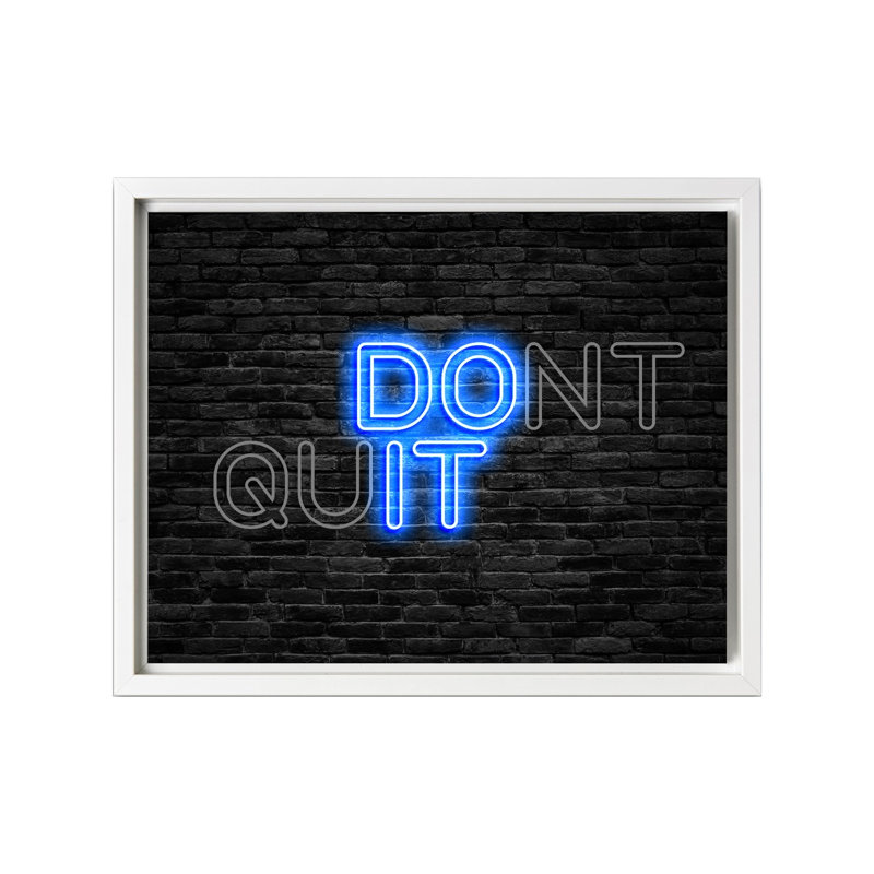 Do It, 11"H x 14"W, Canvas, White Framed
