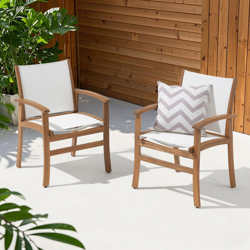 Chaise pour table repas d'extérieur, Blanc