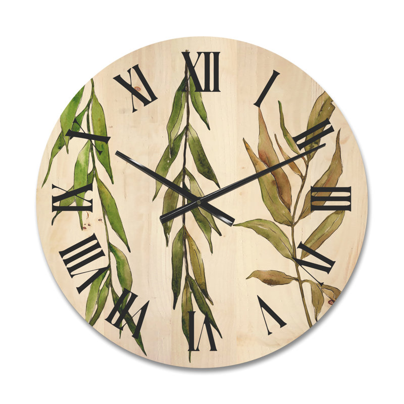 Horloge murale en bois Three Willow Branches, Petit