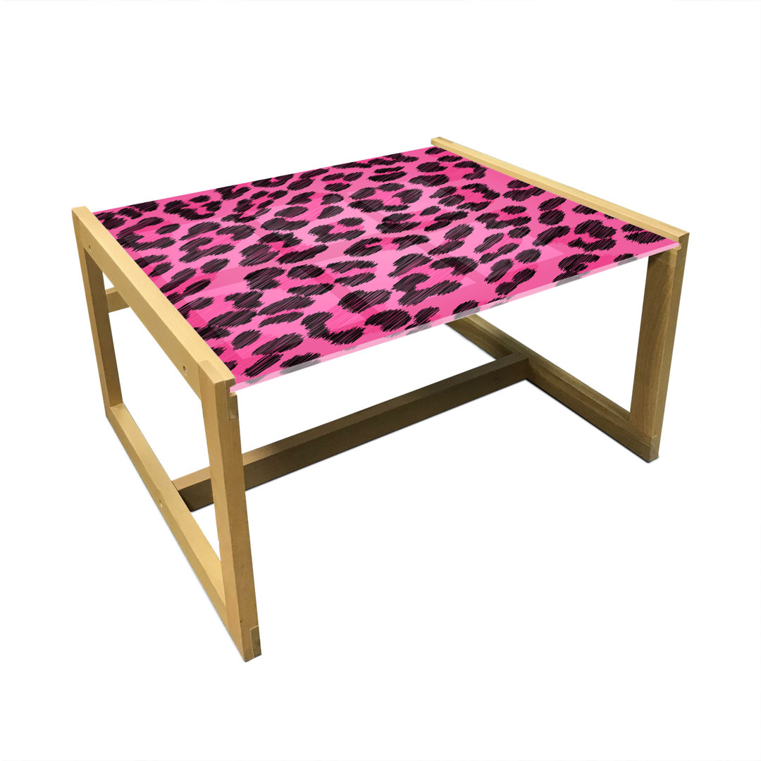 Couchtisch, Vibrant Leopard-Haut, Teen Zimmer, Magenta und Schwarz