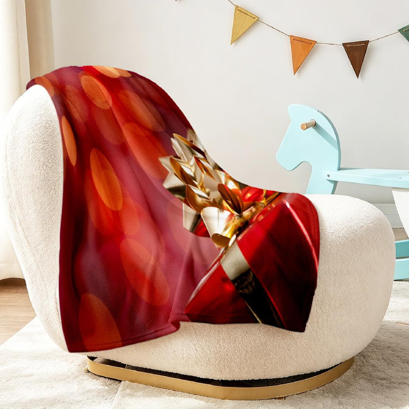 Jeté en molleton rouge ultra doux, Jeté 30 po x 40 po