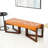 Chamya Genuine Leather Upholstered Bench
