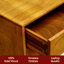 Table de chevet 2 tiroirs Acacia Savana-75012727