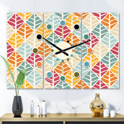 Mid-Century Metal Wall Clock