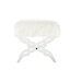 Repose-pieds 18 po en fausse fourrure transparente-27339214