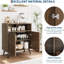 Armoire de rangement cannelée, buffet Buffet avec rangement et tablettes réglables pour le salon, la cuisine, le vestibule-761406838