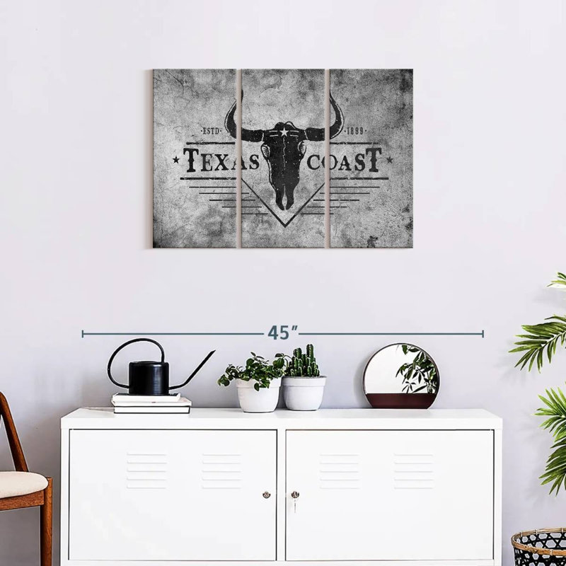 Ensemble de 3 pièces Texas Coast On Canvas, H 20 po x l 33 po x P 1,25 po