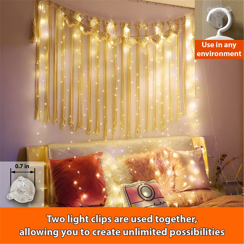 Ameelya 300cm LED 300 - Bulb Curtain String Light