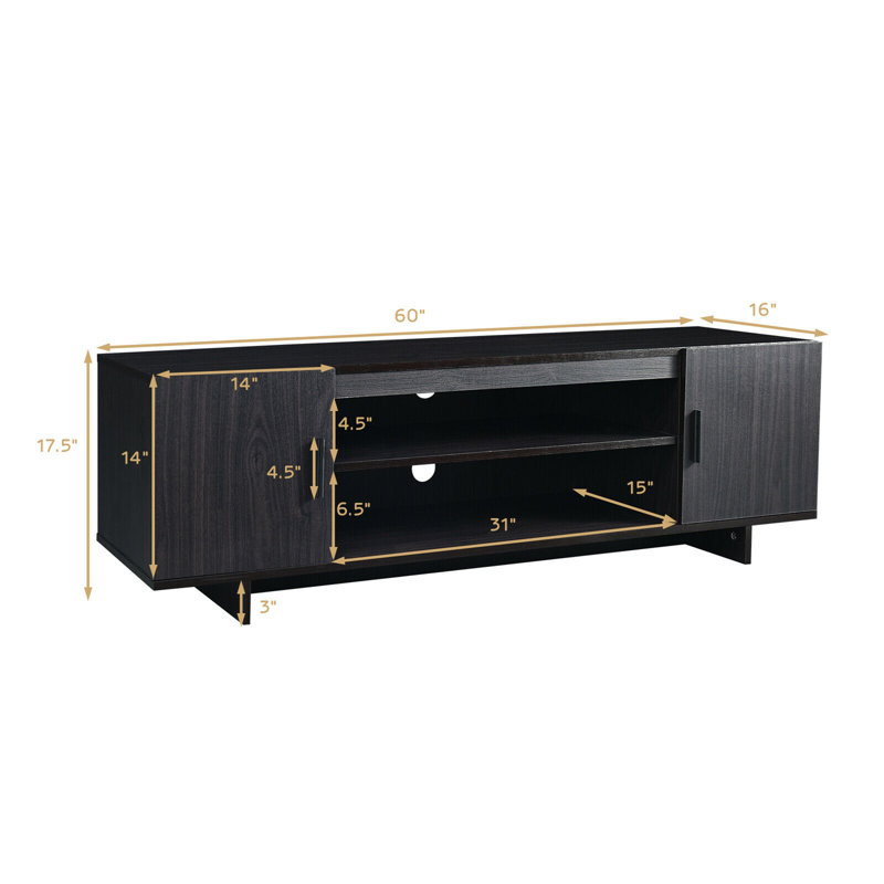 Gastonia Unfinished TV Stand for TVs up to 65"