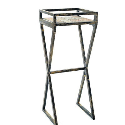 Support pour plante gris / noir