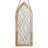 36"H Cathedral Geometric Clear Glass Window Panel In Mango Wood Frame