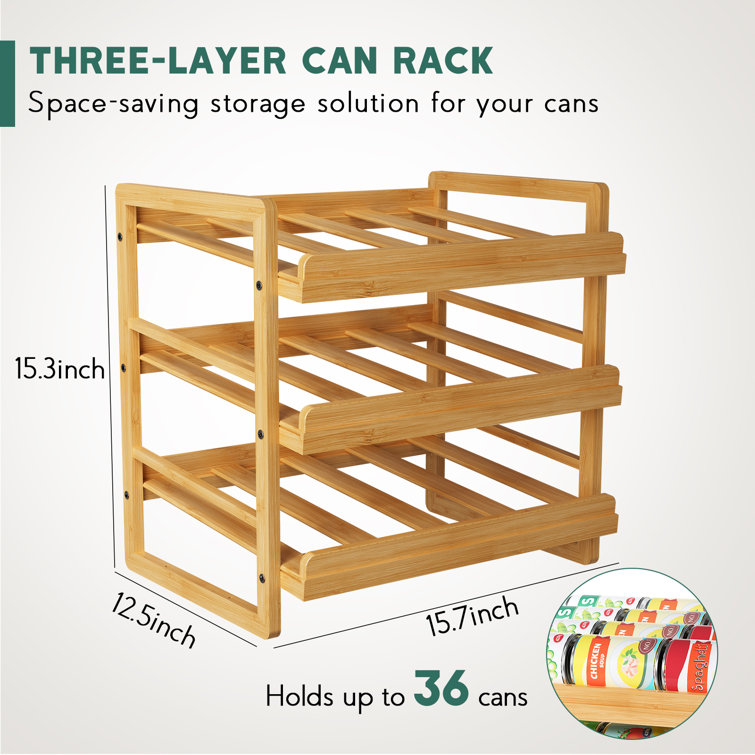 Sorbus 3-Tier Stackable Can Organizer Rack - Holds 36 Cans - Kitchen Storage