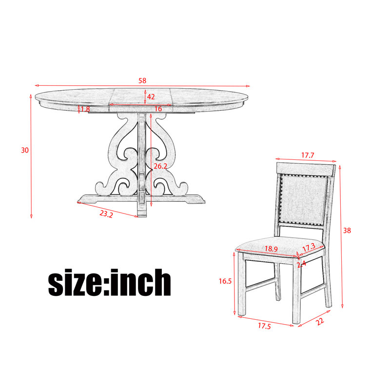 Daizsa 4 - Person Extendable Pedestal Dining Set, White