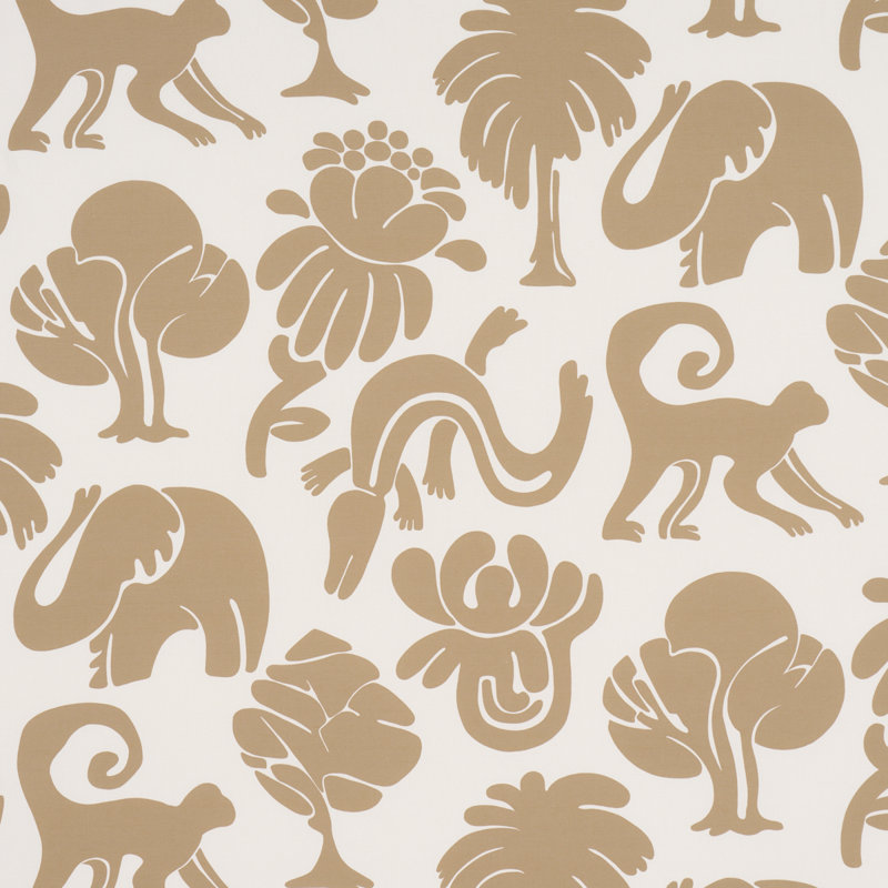 Call Of The Jungle Fabric, Tan