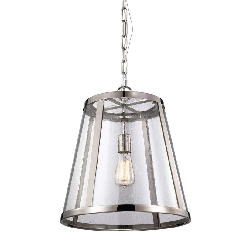 Cecilia 1 - Light Polished Nickel Geometric Pendant