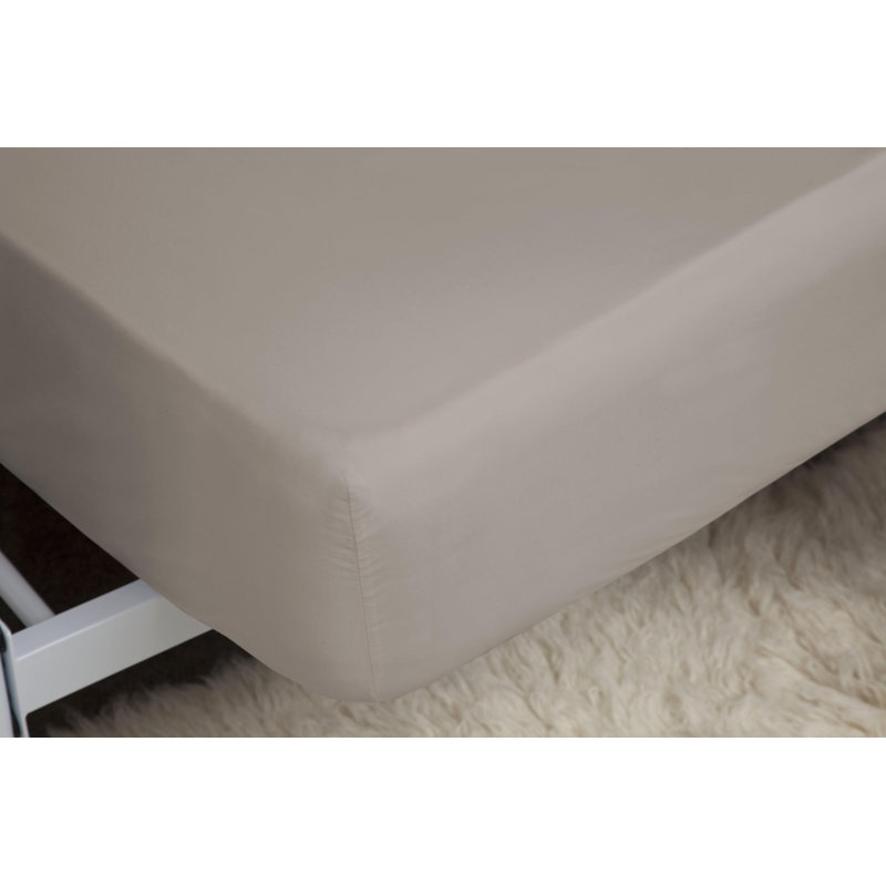 Sateen Fitted Sheet, Super King (6'), Cream